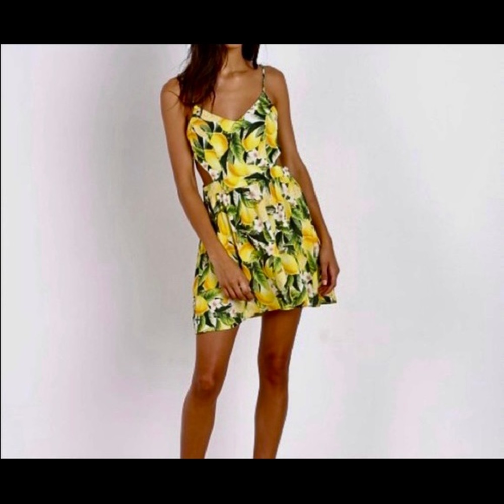 Show Me Your Mumu Lemon Print Dress Size Small